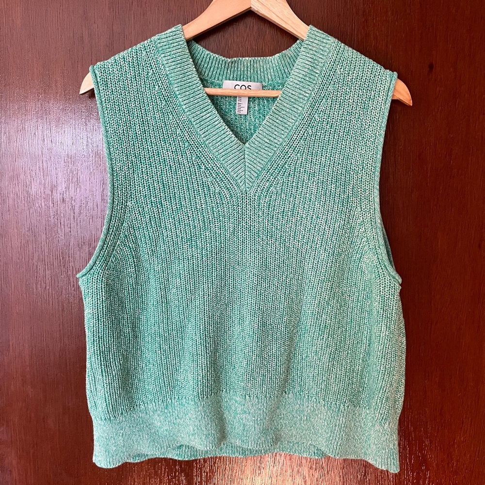 COS Women's Mint V-Neck Sweater Vest